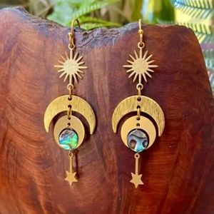 Dangling Moon Earrings